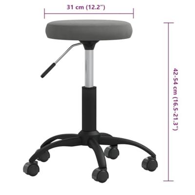 VidaXL Massagekruk fluweel donkergrijs - thumbnail