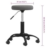 VidaXL Massagekruk fluweel donkergrijs - thumbnail