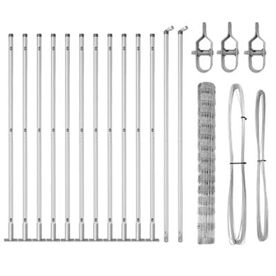 Weidehekwerk Zilver 25 x 1.4 m Gegalvaniseerd staal