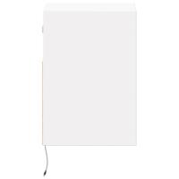 Tv-wandmeubel met LED-verlichting 180x31x45 cm wit - thumbnail