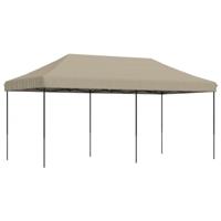 VidaXL Partytent inklapbaar pop-up 580x292x315 cm taupe - thumbnail
