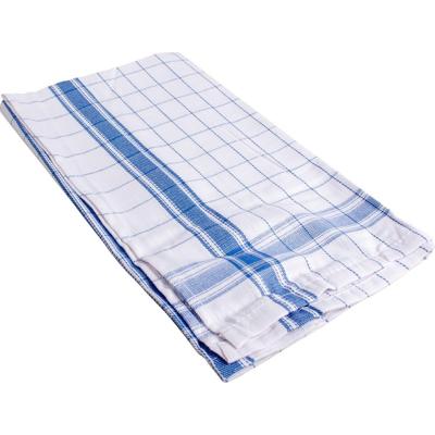 Handdoek Adalynne, ft 50 x 70 cm, geruit, blauw, pak van 3 stuks