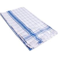 Handdoek Adalynne, ft 50 x 70 cm, geruit, blauw, pak van 3 stuks - thumbnail