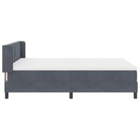 Boxspringbed met matras fluweel donkergrijs 140x200 cm - thumbnail