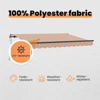 VidaXL Inklapbaar zonnescherm multikleur 350 x 200 cm stof - thumbnail