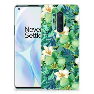 OnePlus 8 Pro | TPU Case | Orchidee Groen OnePlus 8 Pro | TPU Case | Orchidee Groen
