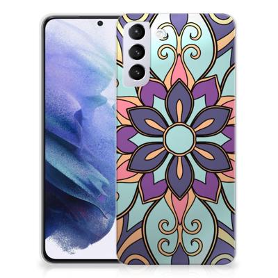 Samsung Galaxy S21 Plus | Flexibel TPU Case | Purple Flower