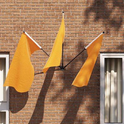 VidaXL Vlaggen mast houder zwart 10,5 x 7,5 x 0,2 cm staal