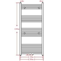 VidaXL Radiator / handdoekenrek gebogen 500x1160 mm grijs - thumbnail