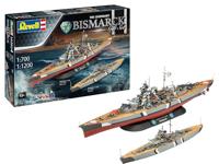 Revell 1/700 & 1/1200 The Legendary Bismarck Gift Set - thumbnail