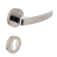 Intersteel Deurkruk Blok op rozet met profielcilinderrozetten - chroom/nikkel mat - thumbnail