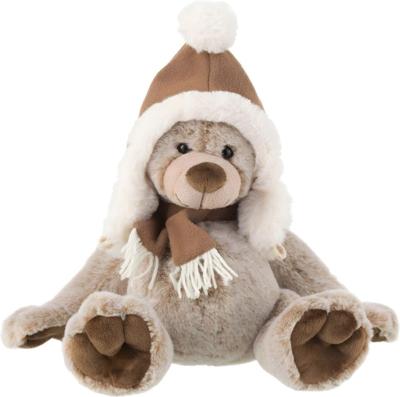 Beer hoed pluche polyester bruin s 32x21x30 cm Jolipa - Hortus