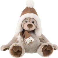 Beer hoed pluche polyester bruin s 32x21x30 cm Jolipa - Hortus - thumbnail