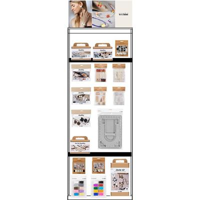 Creativ Company Vloerdisplay, ongemonteerd, category, sieradenklei, volwassene, h: 1580 mm, l: 600 mm, b: 400 mm, 97 eenh./ 1 stuk