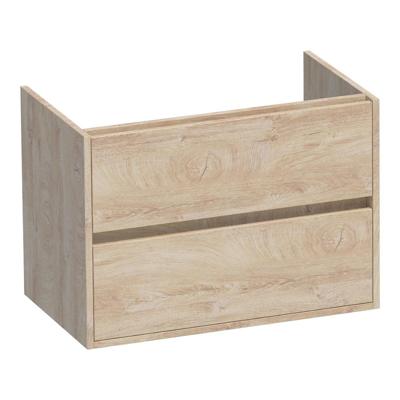 Brauer Adore - Onderkast - 80 cm - met 2 Softclose Lades Greeploos en 1 Sifon Uitsparing - Forest Wheat