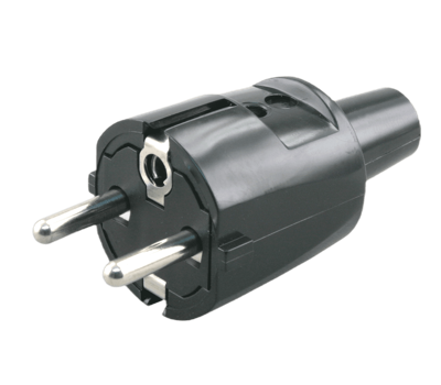 Stekker | RA | PVC | 10/16A | Zwart - 00.110.12