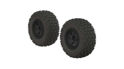 Arrma - Fortress SC Tire Set Glued Black (2) (AR550042)