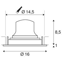 SLV 1003693 NUMINOS MOVE L LED-inbouwlamp LED vast ingebouwd 25.41 W Wit - thumbnail