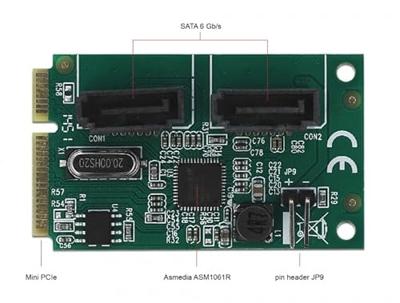 DeLOCK Mini PCIe Converter naar 2xSATA met RAID DeLOCK Mini PCIe Converter naar 2xSATA met RAID
