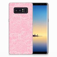 Samsung Galaxy Note 8 | TPU Case | White Flowers - thumbnail