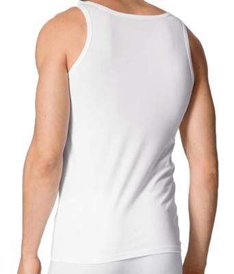 2-Pack Basics Heren singlet - 32298 - 100% Biologisch katoenen heren onderhemd - heren hemden wit