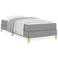 Boxspring bed Lichtgrijs en Bruin 80 x 200 cm - thumbnail