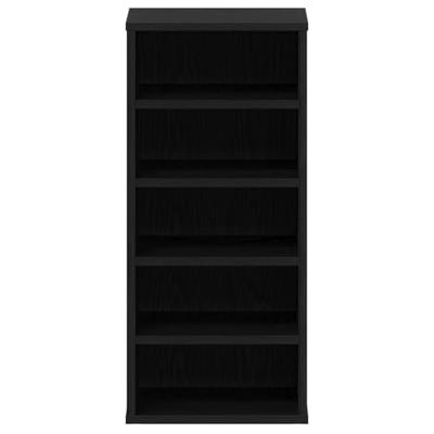 Schoenenkast 2 pcs Zwart Eiken 32 x 35 x 70 cm Bewerkt hout