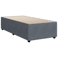 Boxspring met matras fluweel donkergrijs 90x200 cm - thumbnail