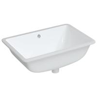 VidaXL Wastafel rechthoekig 60x40x21 cm keramiek wit - thumbnail
