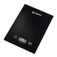Alpina Keukenweegschaal glas 5kg zwart - thumbnail