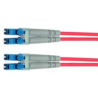 Glasvezel patchkabel TELEGÄRTNER 2x G50/125 OM4, 1x LC Duplex - 1x LC Duplex, violet, 5 m - thumbnail