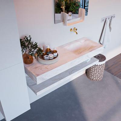 MONDIAZ ALAN-DLUX 130cm planchet Ostra. Vrijhangende wastafel CLOUD rechts zonder kraangat, kleur Ostra. MONDIAZ ALAN-DLUX 130cm planchet Ostra. Vrijhangende wastafel CLOUD rechts zonder kraangat, kleur Ostra.