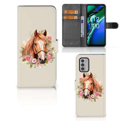 Telefoonhoesje | Met pasjeshouder | voor Nokia G42 Paard Telefoonhoesje | Met pasjeshouder | voor Nokia G42 Paard