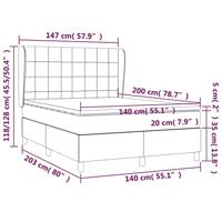Boxspring met matras fluweel roze 140x200 cm - thumbnail
