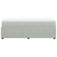 Boxspring met matras fluweel lichtgrijs 90x190 cm - thumbnail