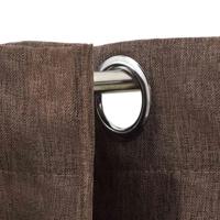 VidaXL Gordijnen linnen-look verduisterend ogen 2 st 140x175 cm taupe - thumbnail