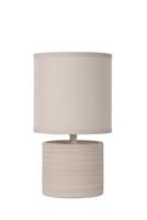 Lucide GREASBY - Tafellamp - Ø 14 cm - 1xE14 - Beige - thumbnail