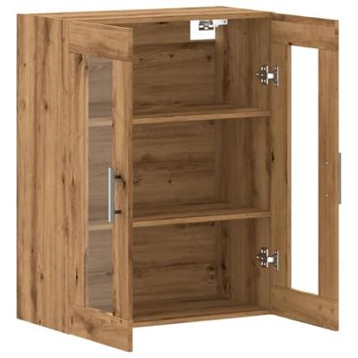 Dressoir 69,5x34x90 cm bewerkt hout artisanaal eikenkleur