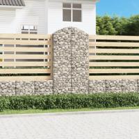 VidaXL Schanskorf gewelfd 100x30x200/220 cm gegalvaniseerd ijzer - thumbnail