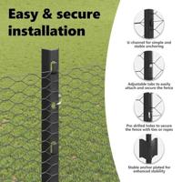 VidaXL Hek met paal grijs 1,2 x 25 m staal - thumbnail