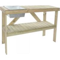 Express oppottafel met zinken bak 122x46x52 cm - thumbnail