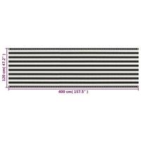 VidaXL Balkonscherm 120x400 cm hdpe antracietkleurig en wit - thumbnail
