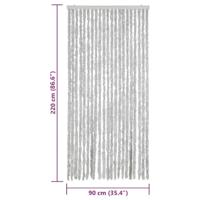 Vliegengordijn 90x220 cm chenille grijs - thumbnail
