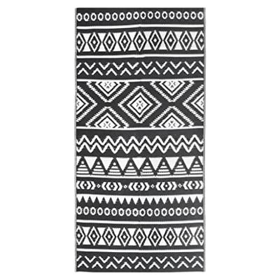 VidaXL Buitenkleed arakil 80x150 cm polypropeen zwart VidaXL Buitenkleed arakil 80x150 cm polypropeen zwart