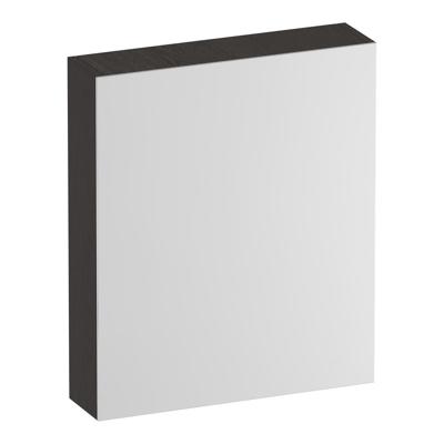 Brauer Impress Deluxe Spiegelkast - 60 cm - met interne en externe Verlichting - 1 Linksdraaiende Dubbelzijdige Spiegeldeur - Timber Anthracite