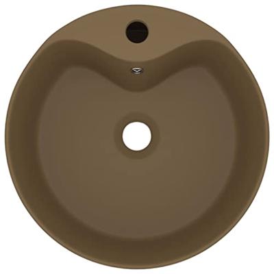 Wastafel met overloop 36x13 cm keramiek matcrme