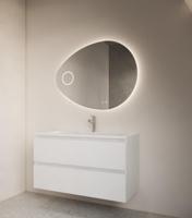 Badkamerspiegel Gliss Atlas 140x105cm Verticaal LED Met Spiegelverwarming - thumbnail