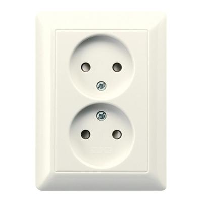 Jung AS500 stopcontact dubbel creme AS5010U