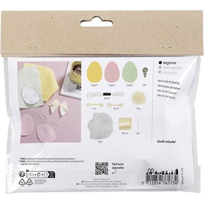 Creativ Company Mini hobbyset naaien, paaseieren, pastelkleuren, 1 doos