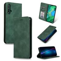 Retro huid voelen Business magnetische horizontale Flip lederen case voor Huawei Nova 5/Nova 5 Pro (Army Green) - thumbnail